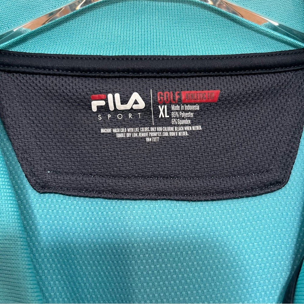 Fila Sport Golf Polo Shirt Blue With Ombre Stripes View 2